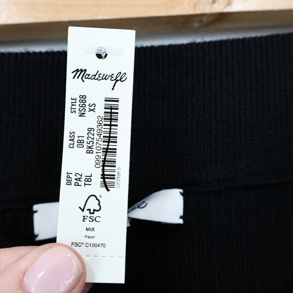 NWT Madewell Merino Wool Blend Pull-On Maxi Sweater Skirt True Black Size XS - Picture 11 of 11